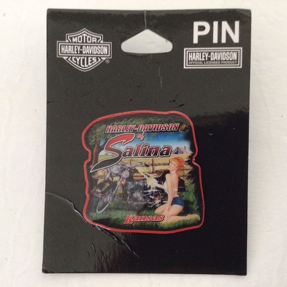 HARLEY DAVIDSON SALINA KANSAS VEST JACKET PIN NWT - Picture 1 of 3